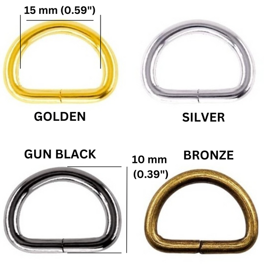 5/8" Metal D Ring Purse Bags DIY Hardware