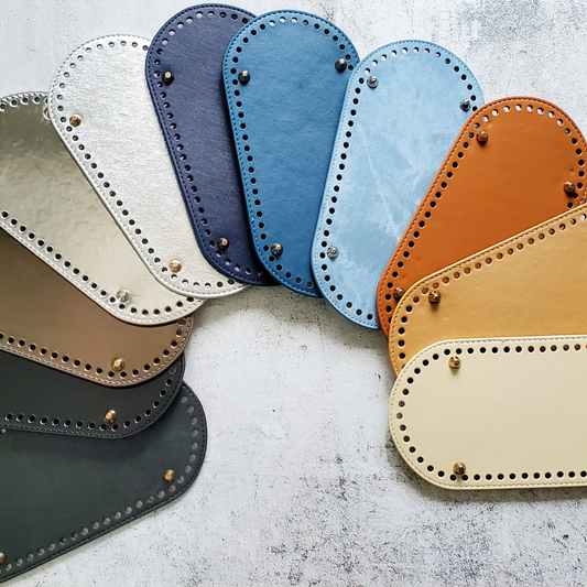 Leather Base with holes for Crochet Bag Making