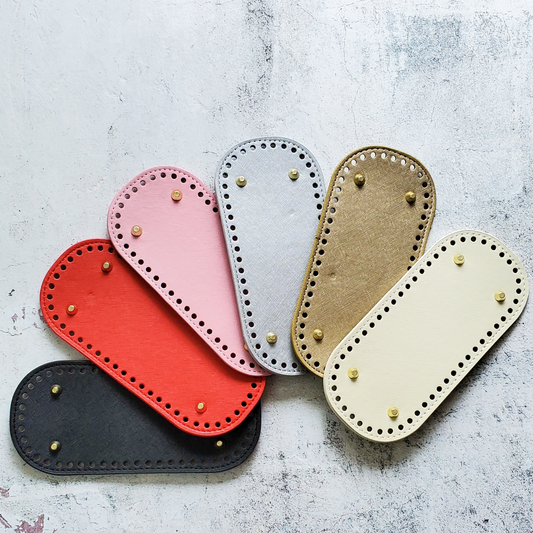 Leather Bottom with holes for Crochet Bag Making