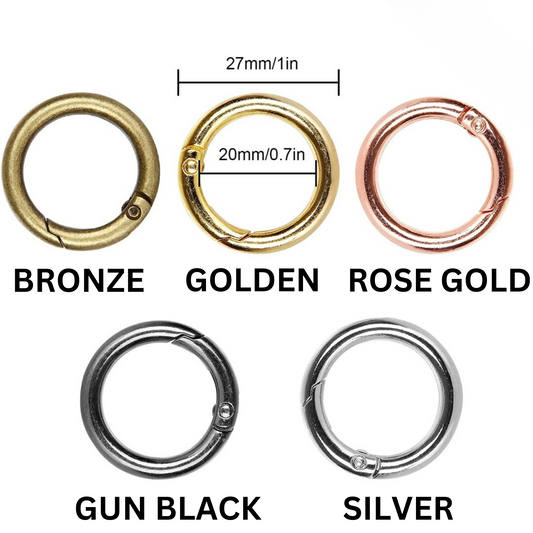 27 mm Spring Gate Ring Purse Bags DIY Hardware