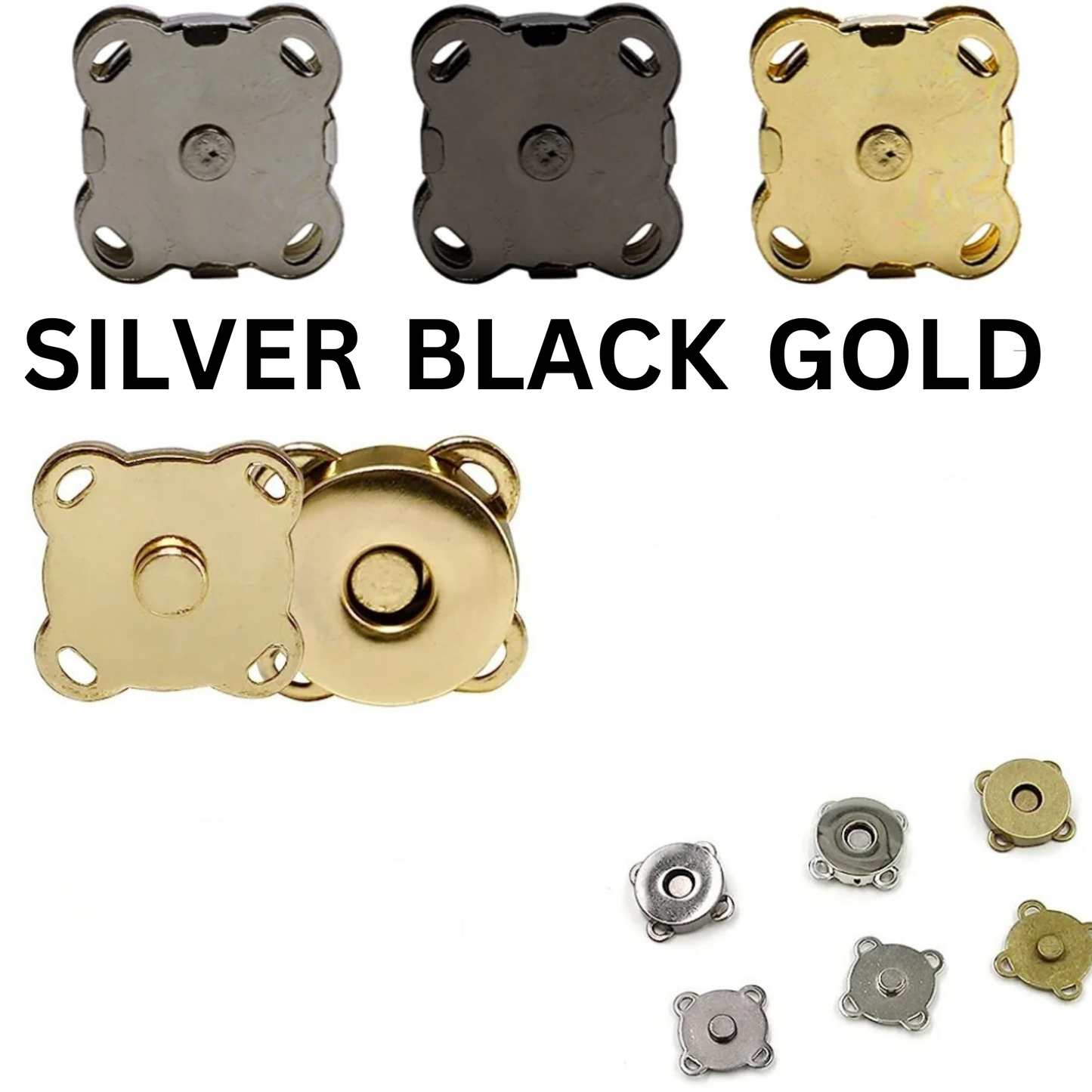 14 mm Magnetic Snap Sew in Purse Bags DIY Hardware