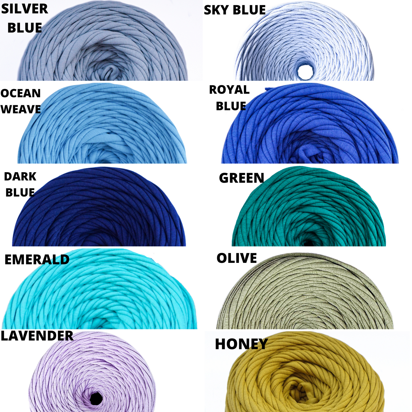 Bundle of t-shirt yarn and basket wooden oval base