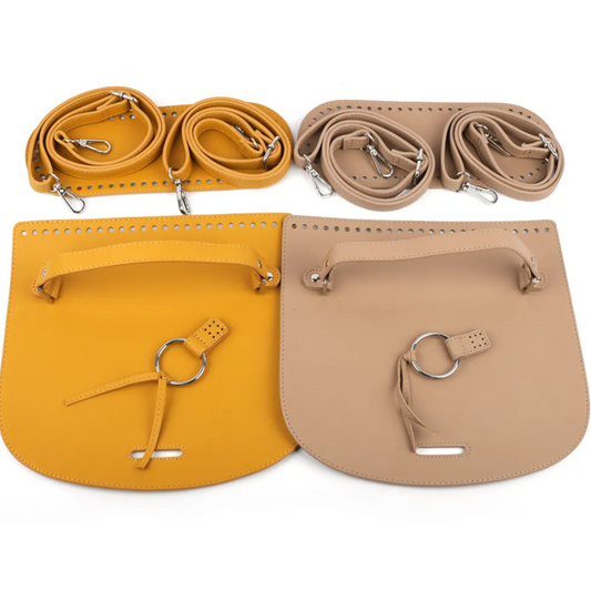Oval Leather Base crochet purse kit