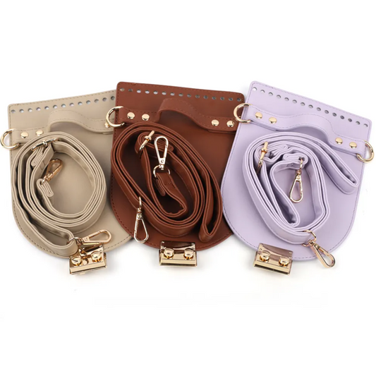 Purse Crochet Kit with Flap Cover and Strap
