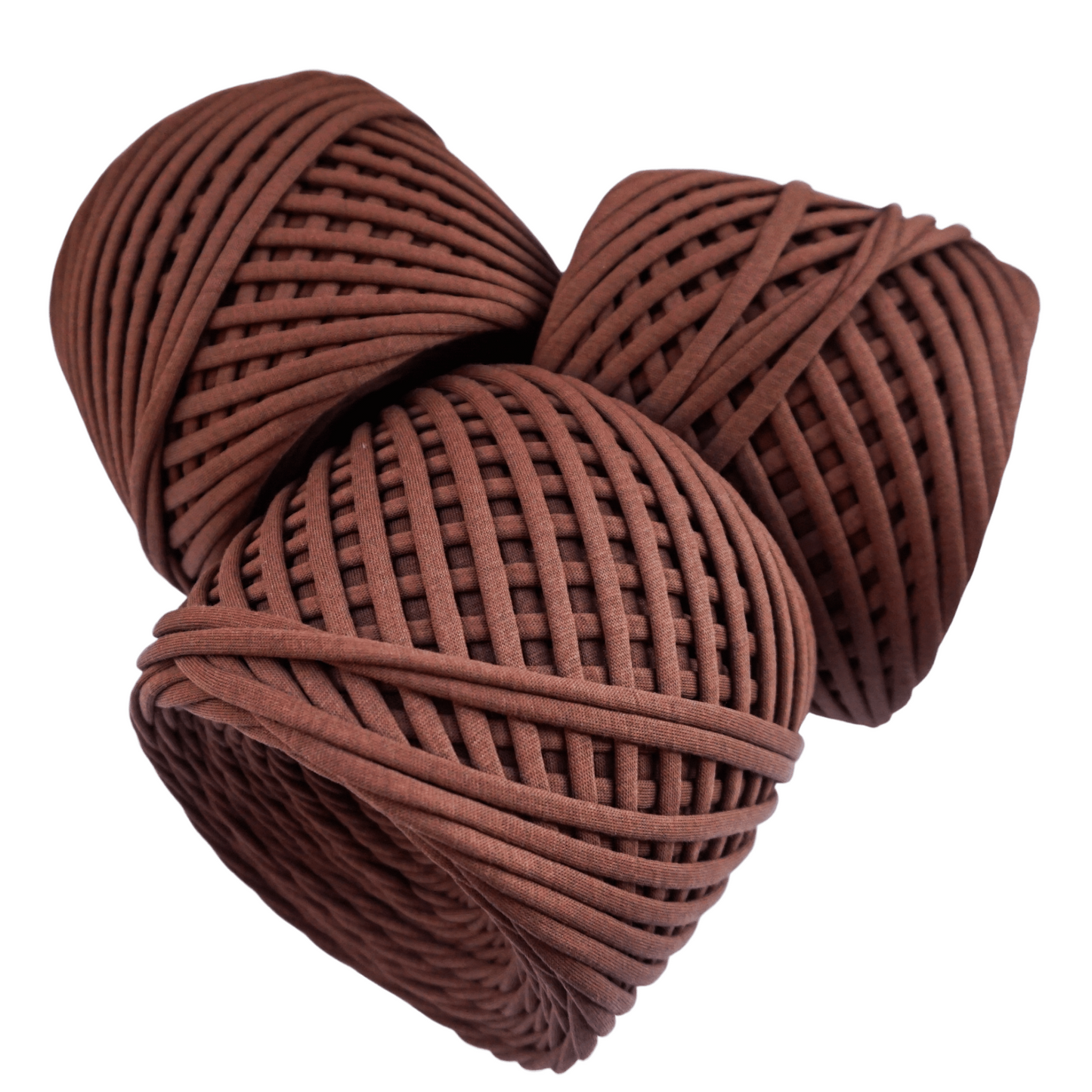 T-shirt yarn for crocheting baskets, bags, rugs and home decor. Nut