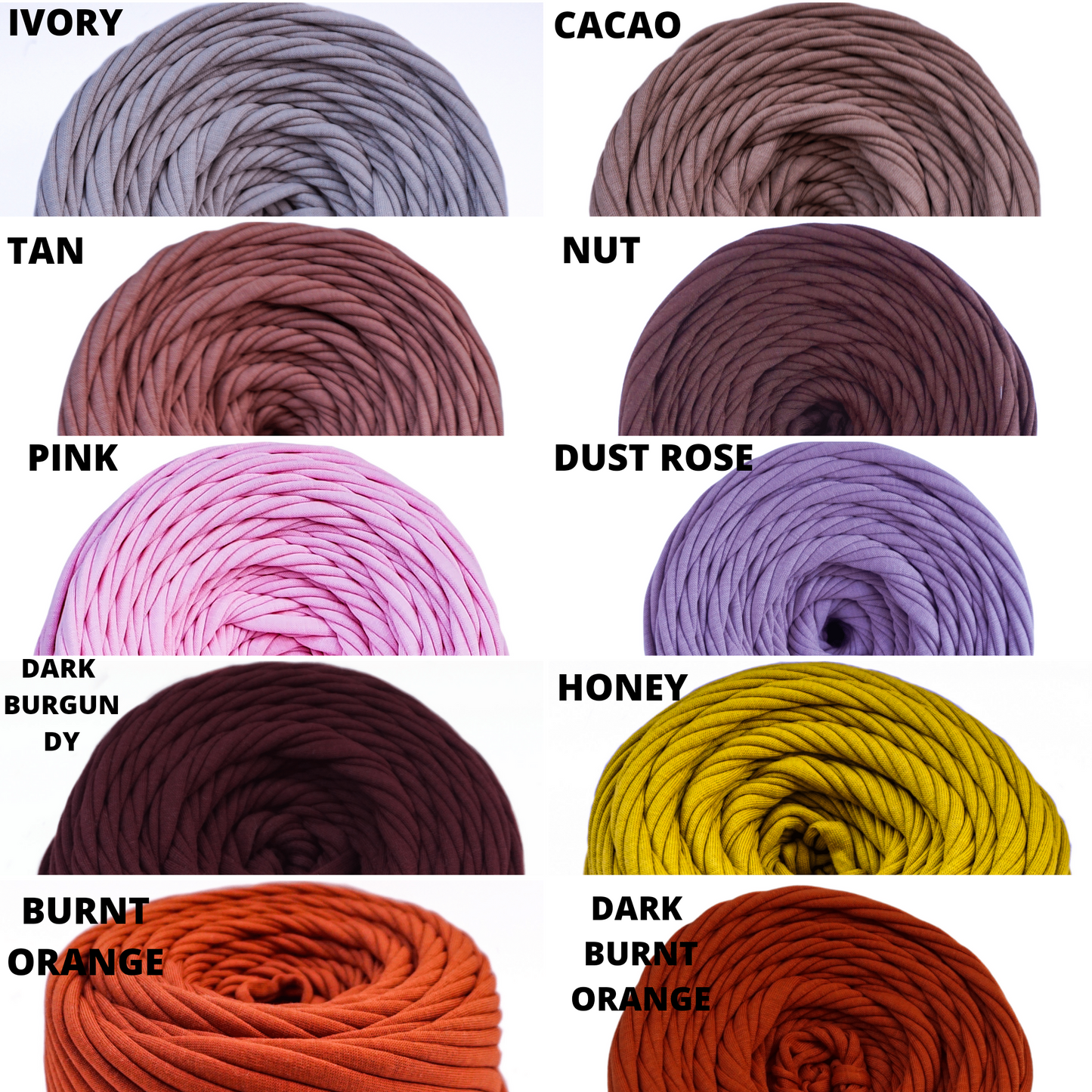 Bundle of t-shirt yarn and basket wooden rectangular with round edges base