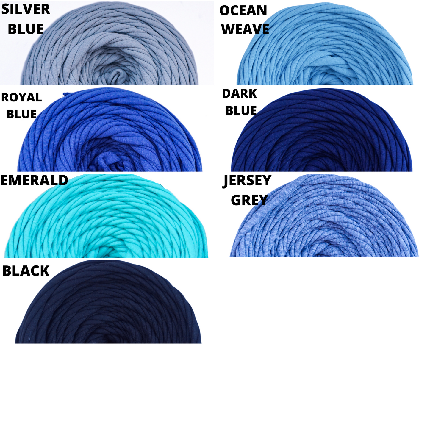 Bundle of t-shirt yarn and basket wooden square base