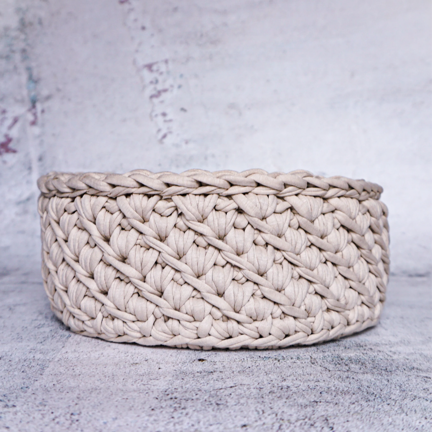 Mother's Day Crochet Basket Kit with engraved wooden base