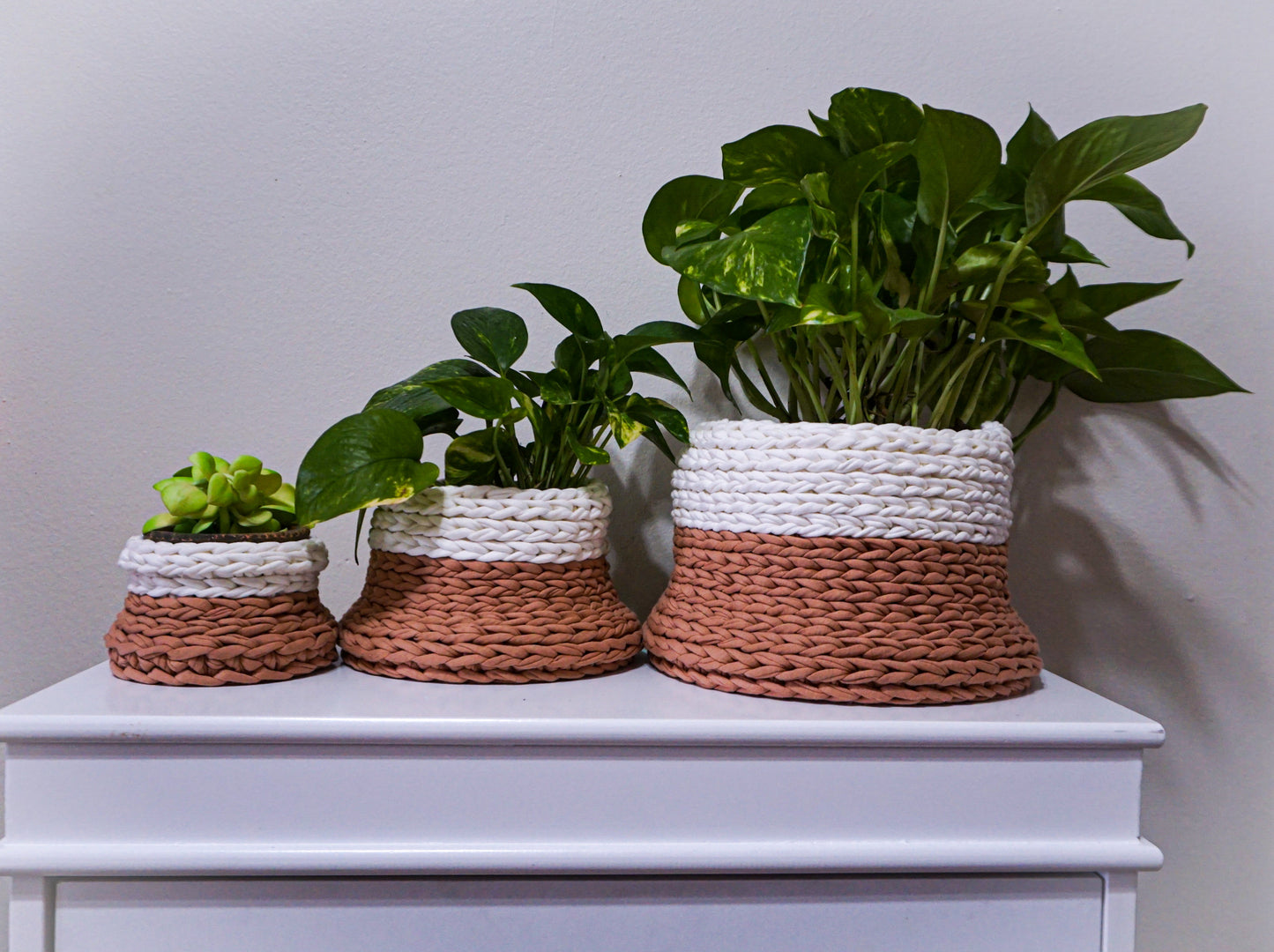 Crochet 3 Baskets Planter KIT