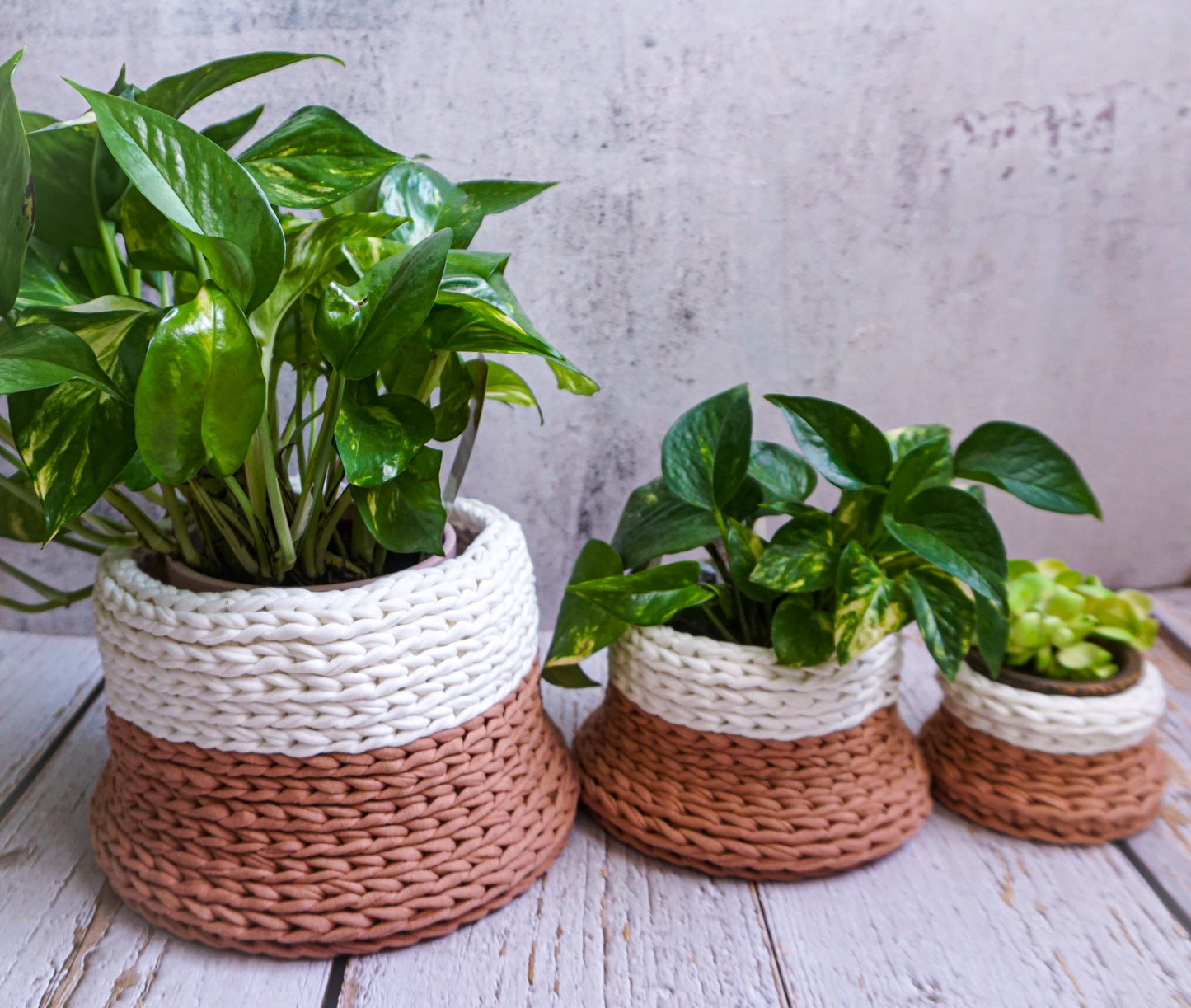 Crochet 3 Baskets Planter KIT