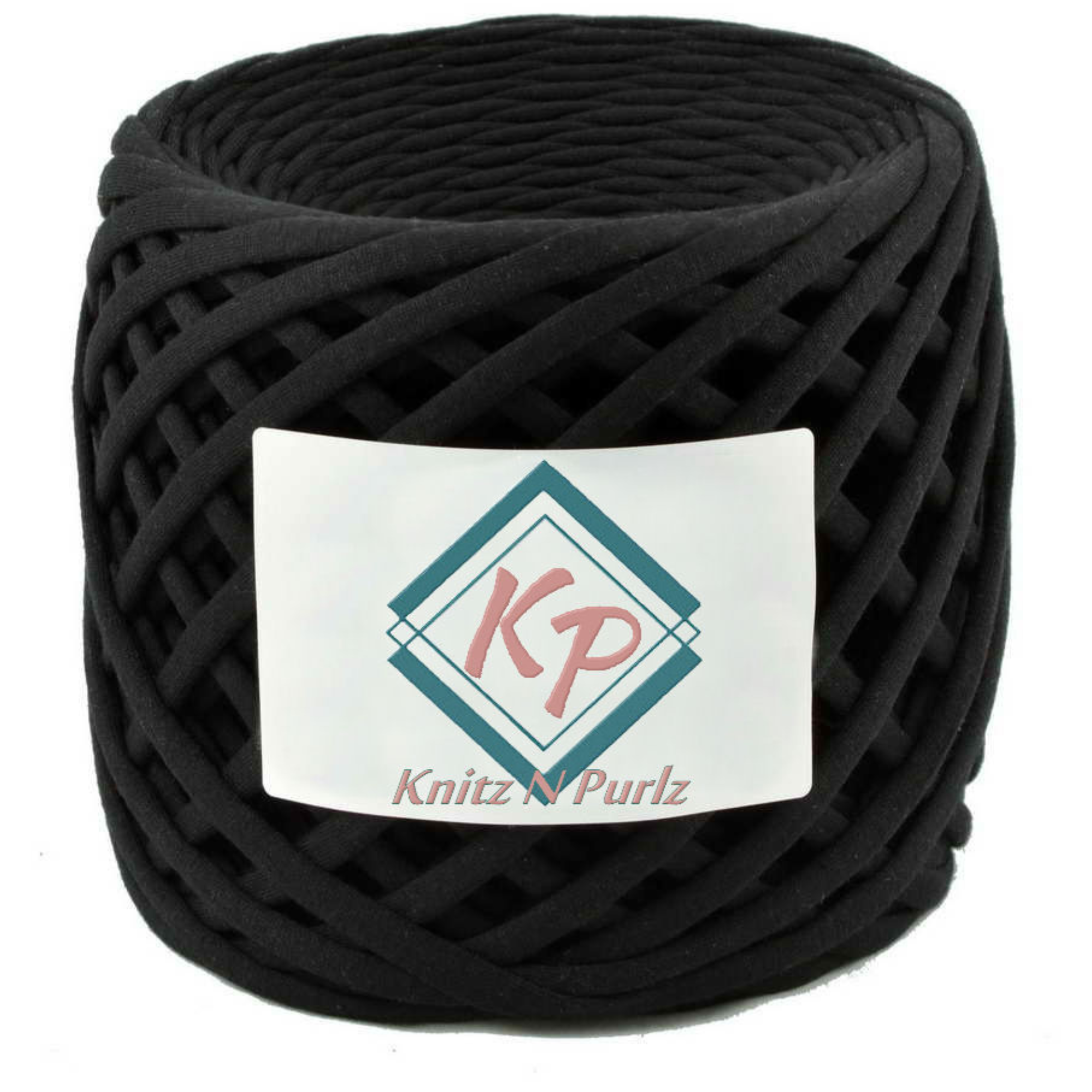 T-shirt yarn for crocheting baskets, bags, rugs and home decor. Black –  Knitznpurlz