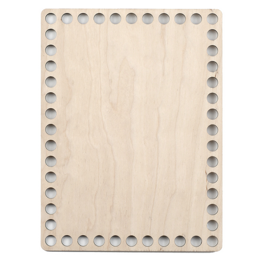 Rectangular Wooden base for crochet basket