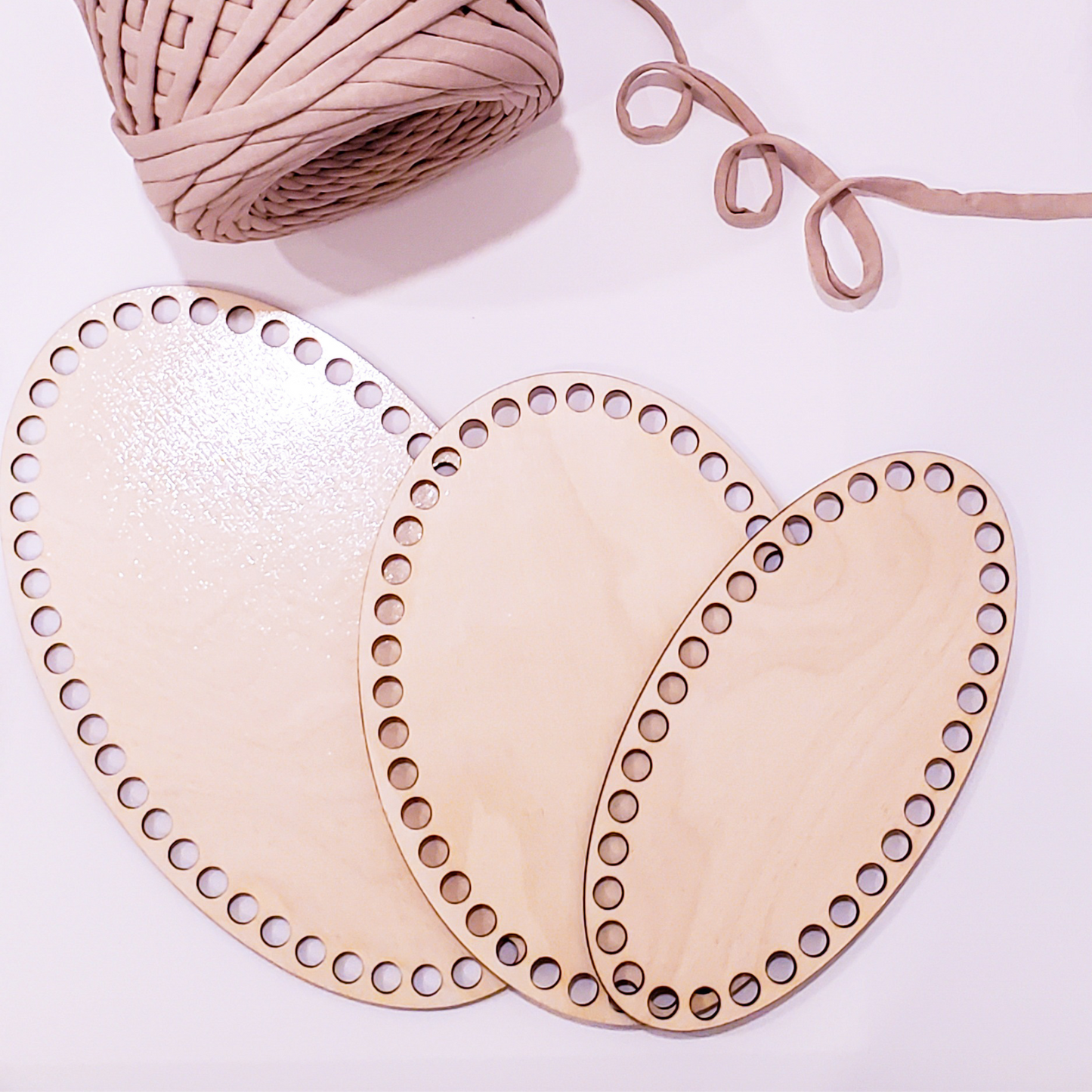Oval Wooden base for crochet basket