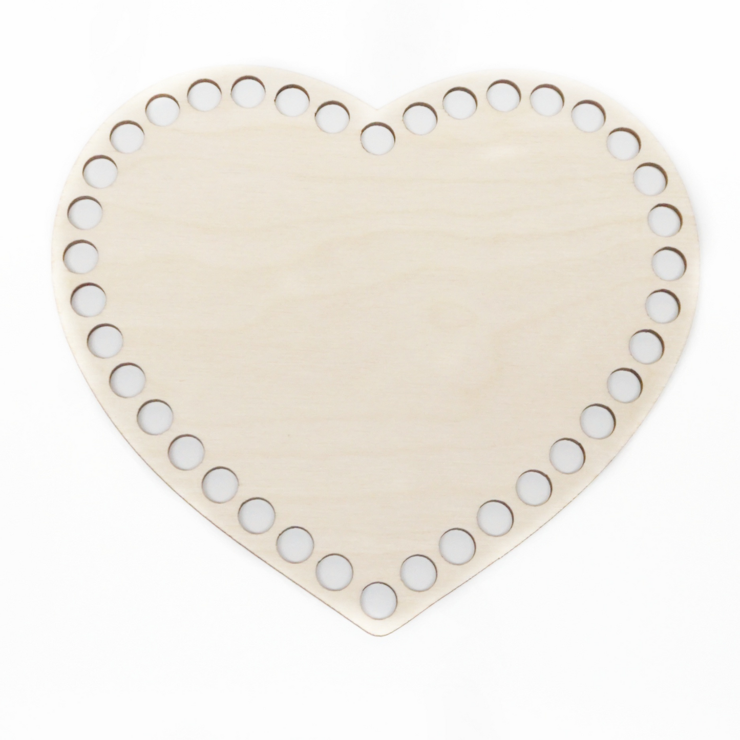 Heart Wooden base for crochet basket