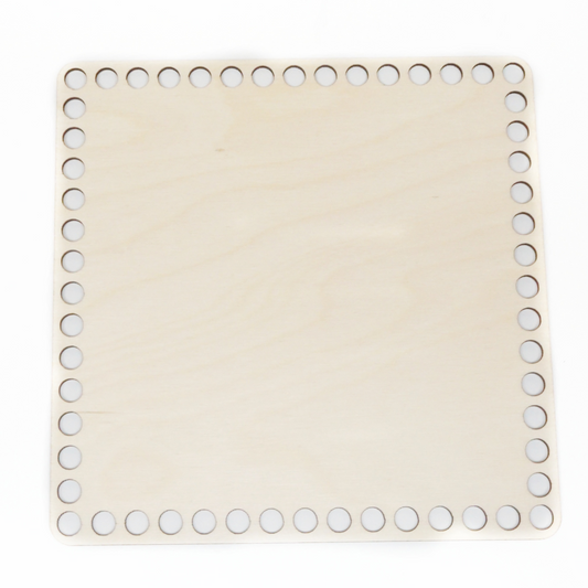 Square Wooden base for crochet basket