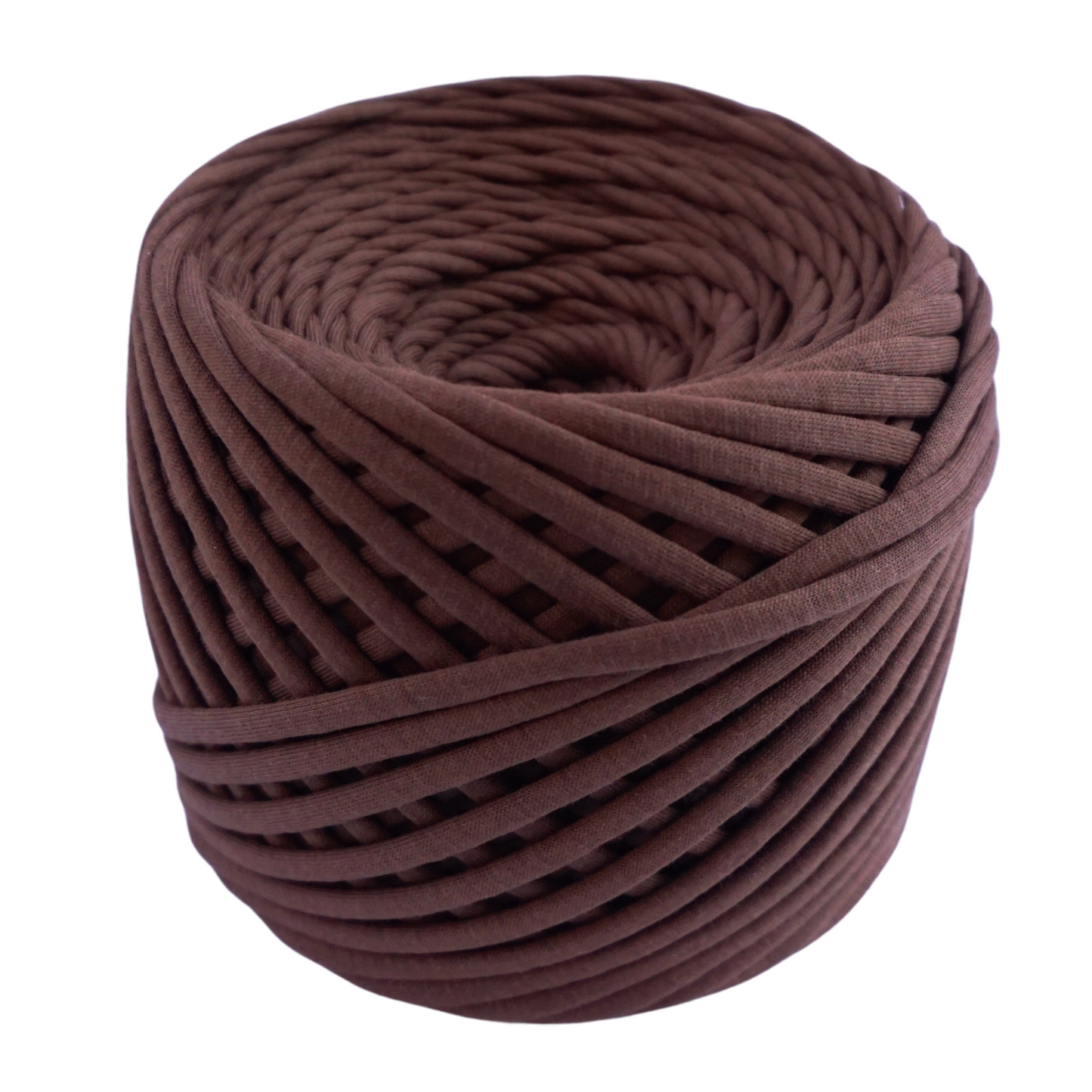 T-shirt yarn for crocheting baskets, bags, rugs and home decor. Nut