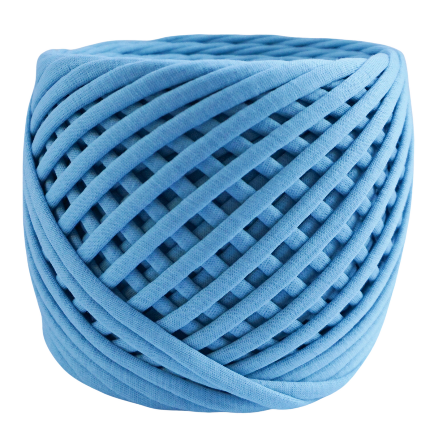 T-shirt yarn for crocheting baskets, bags, rugs and home decor. Ocean weave
