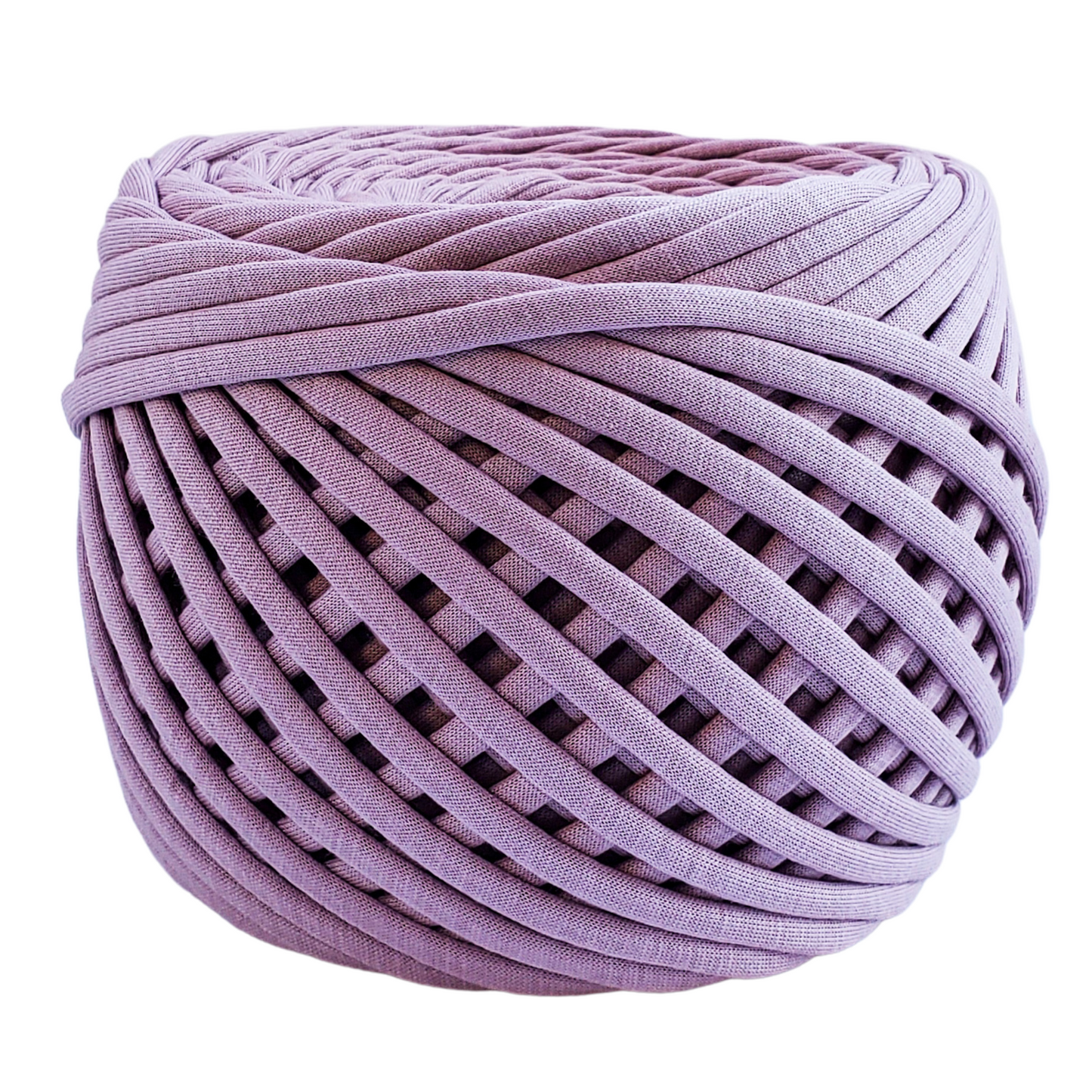 T-shirt yarn for crocheting baskets, bags, rugs and home decor. Dust rose