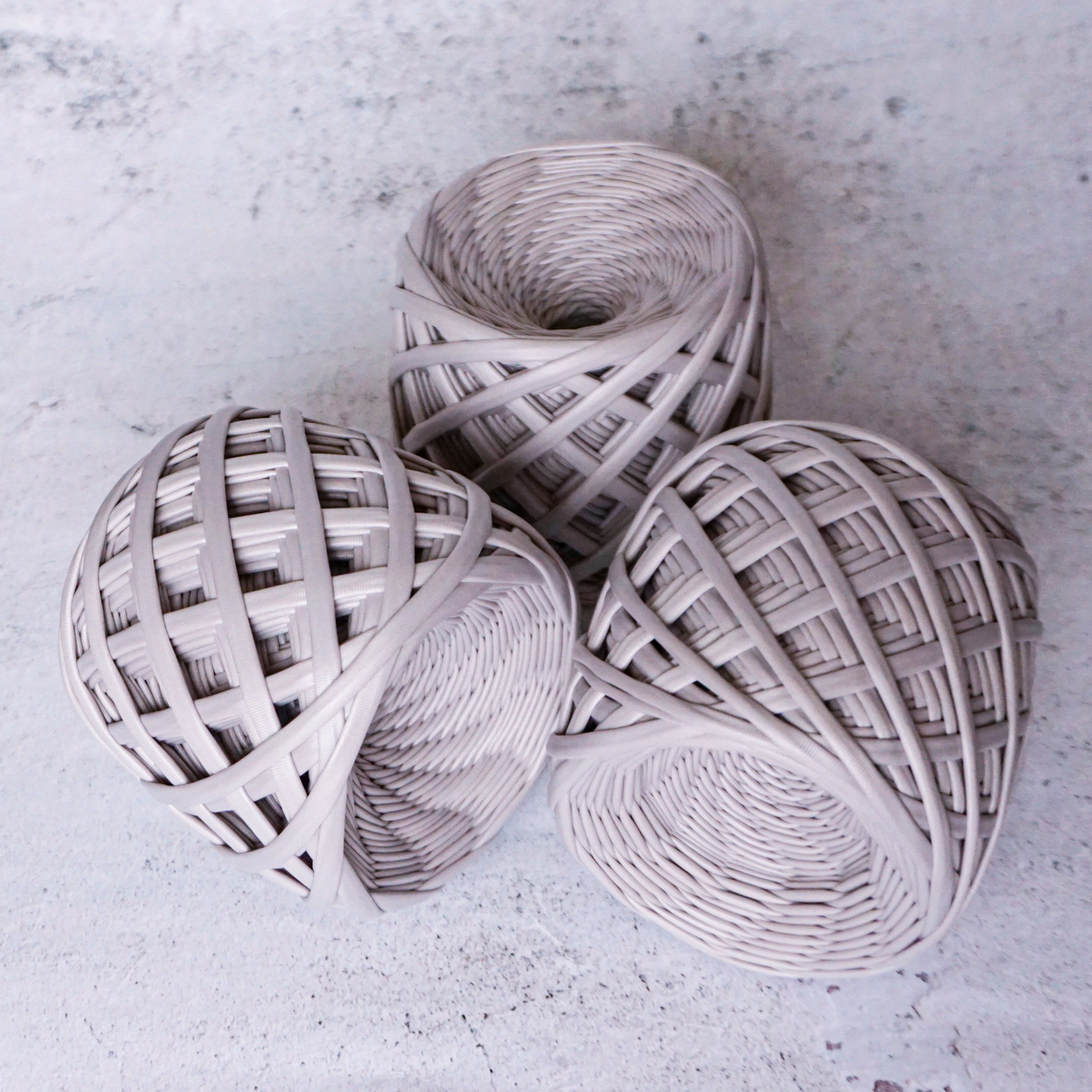 Leather looking T-shirt yarn for crocheting baskets, bags, rugs and home decor.