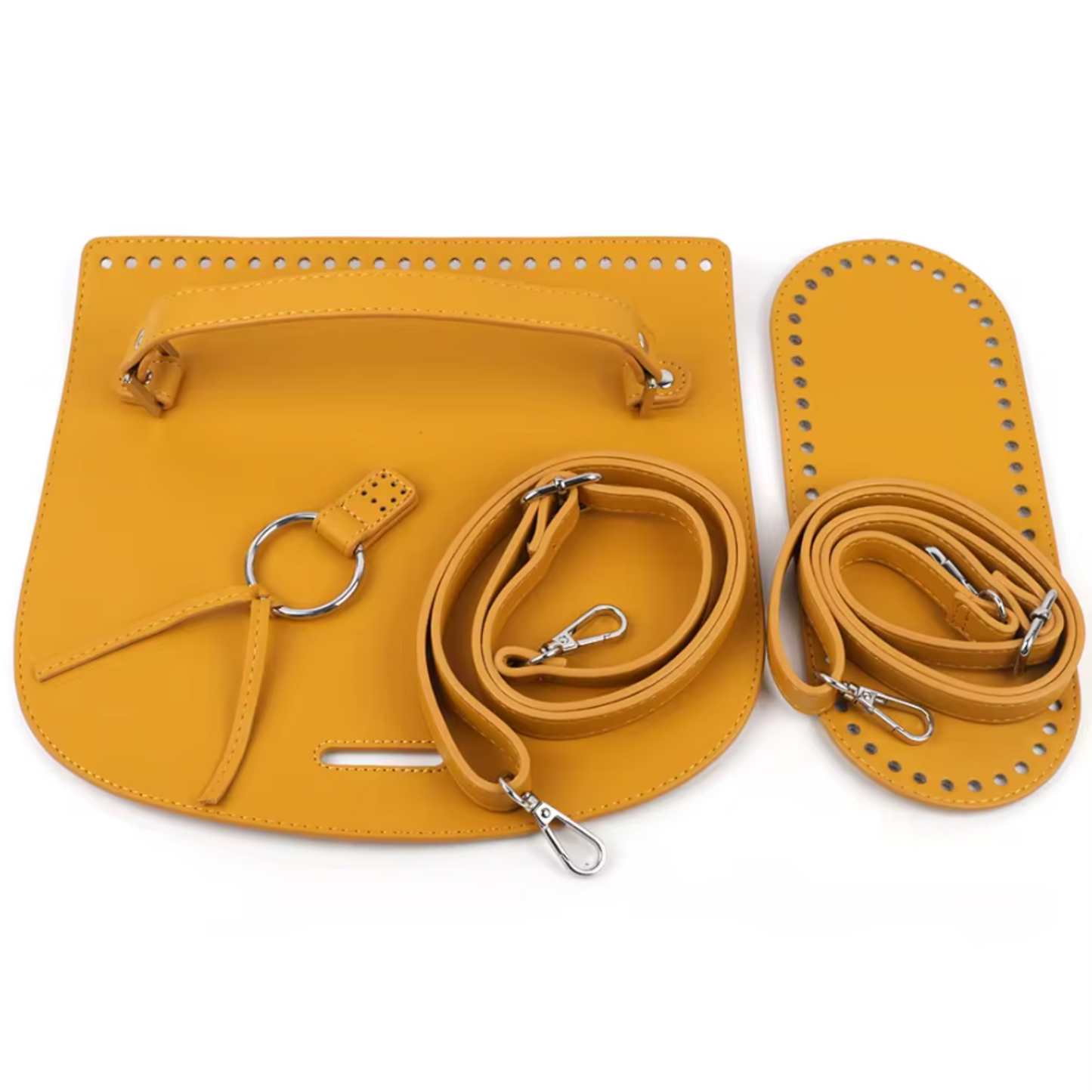Oval Leather Base crochet purse kit
