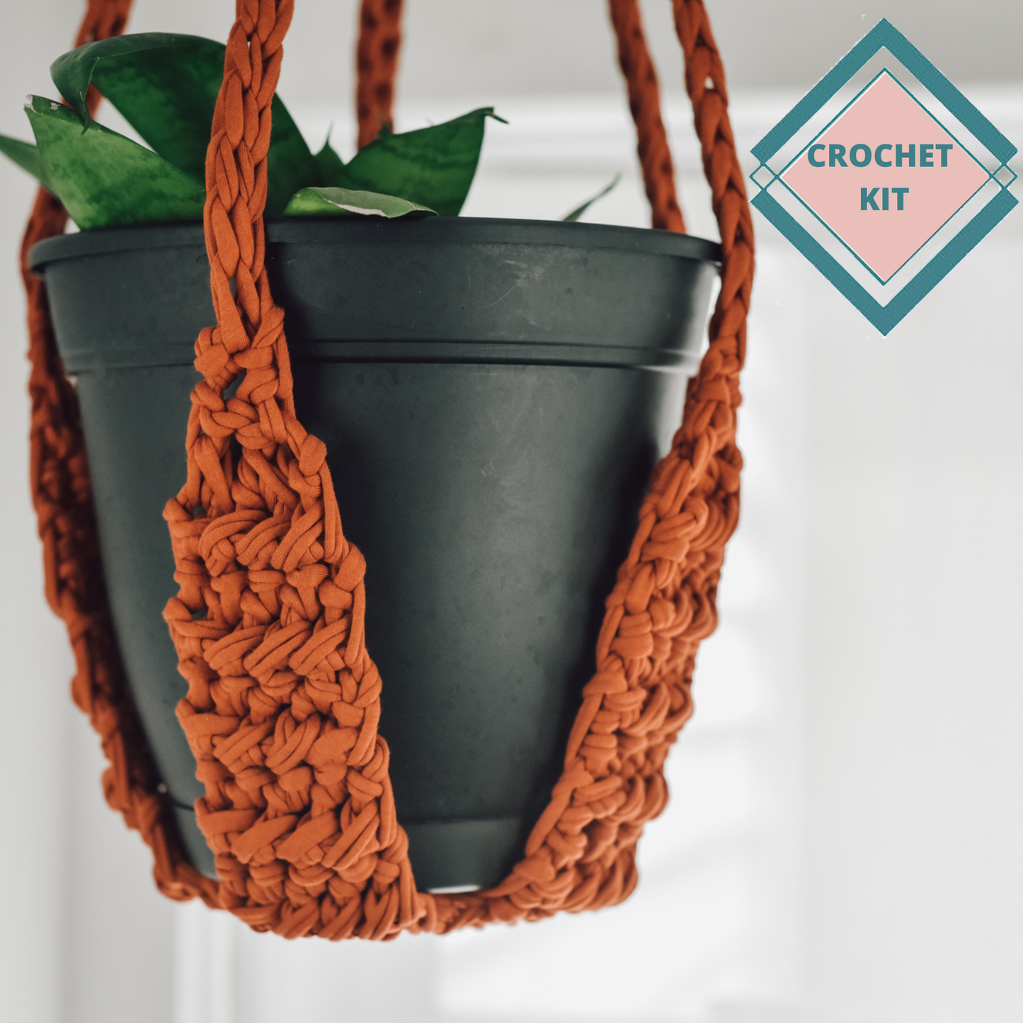 Crochet hanging planter Kit