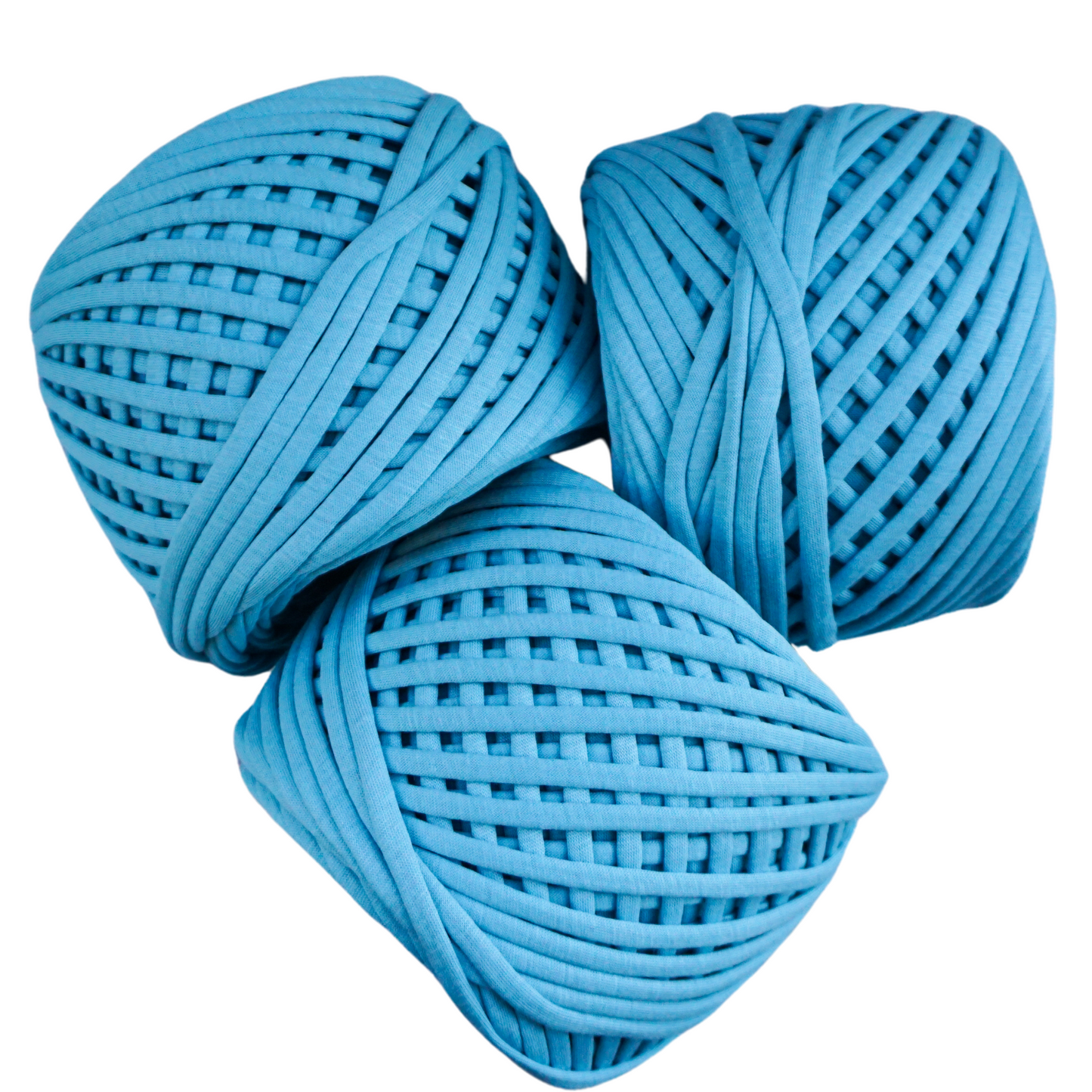 T-shirt yarn for crocheting baskets, bags, rugs and home decor. Ocean weave